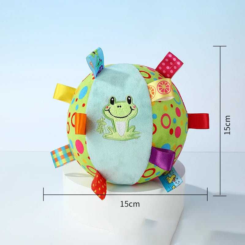 Balle en Peluche pour Chien avec Clochette – Jouet Interactif à Mâcher & Nettoyage des Dents