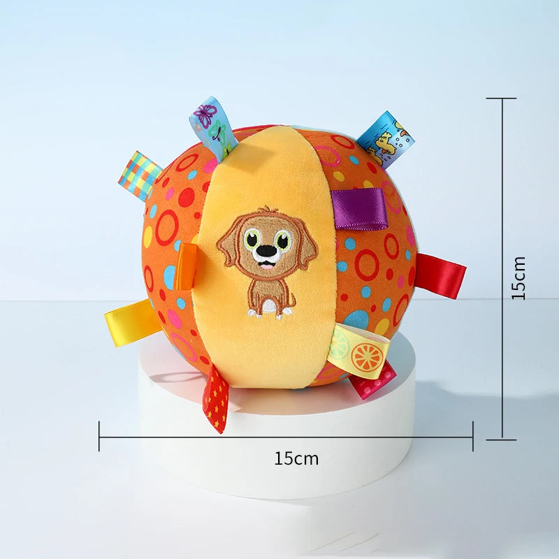 Balle en Peluche pour Chien avec Clochette – Jouet Interactif à Mâcher & Nettoyage des Dents