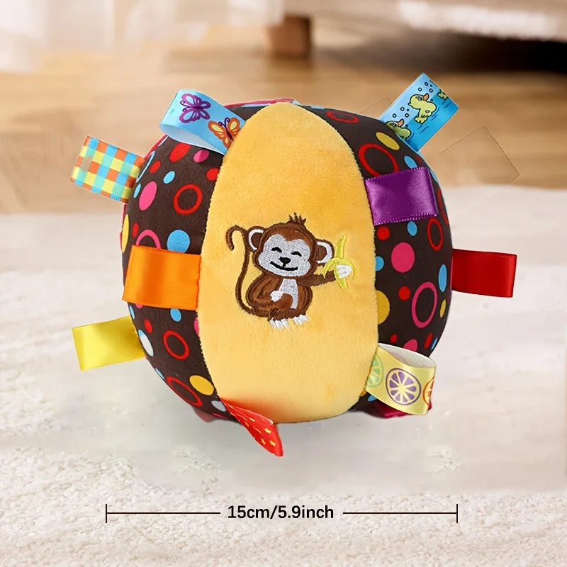 Balle en Peluche pour Chien avec Clochette – Jouet Interactif à Mâcher & Nettoyage des Dents