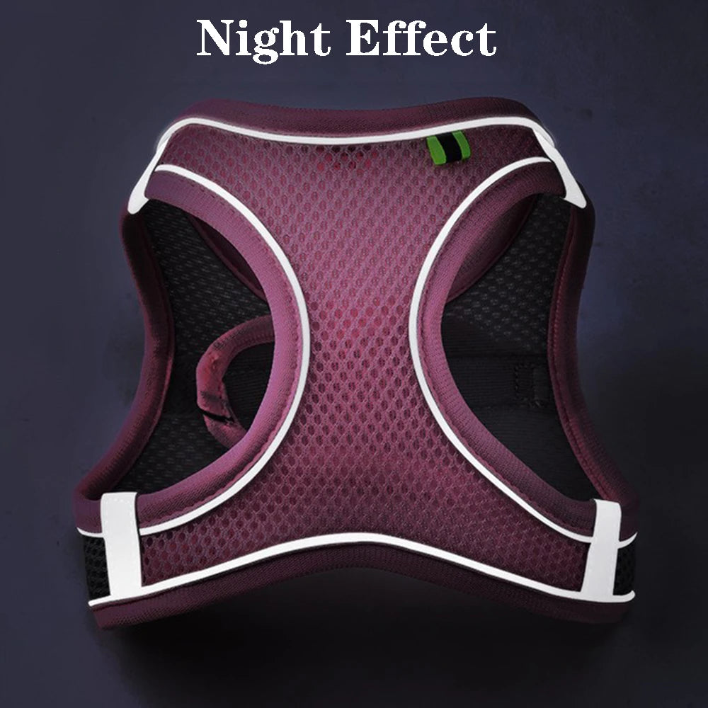 Harnais pour chien réfléchissant réglable respirant – Gilet confortable en nylon