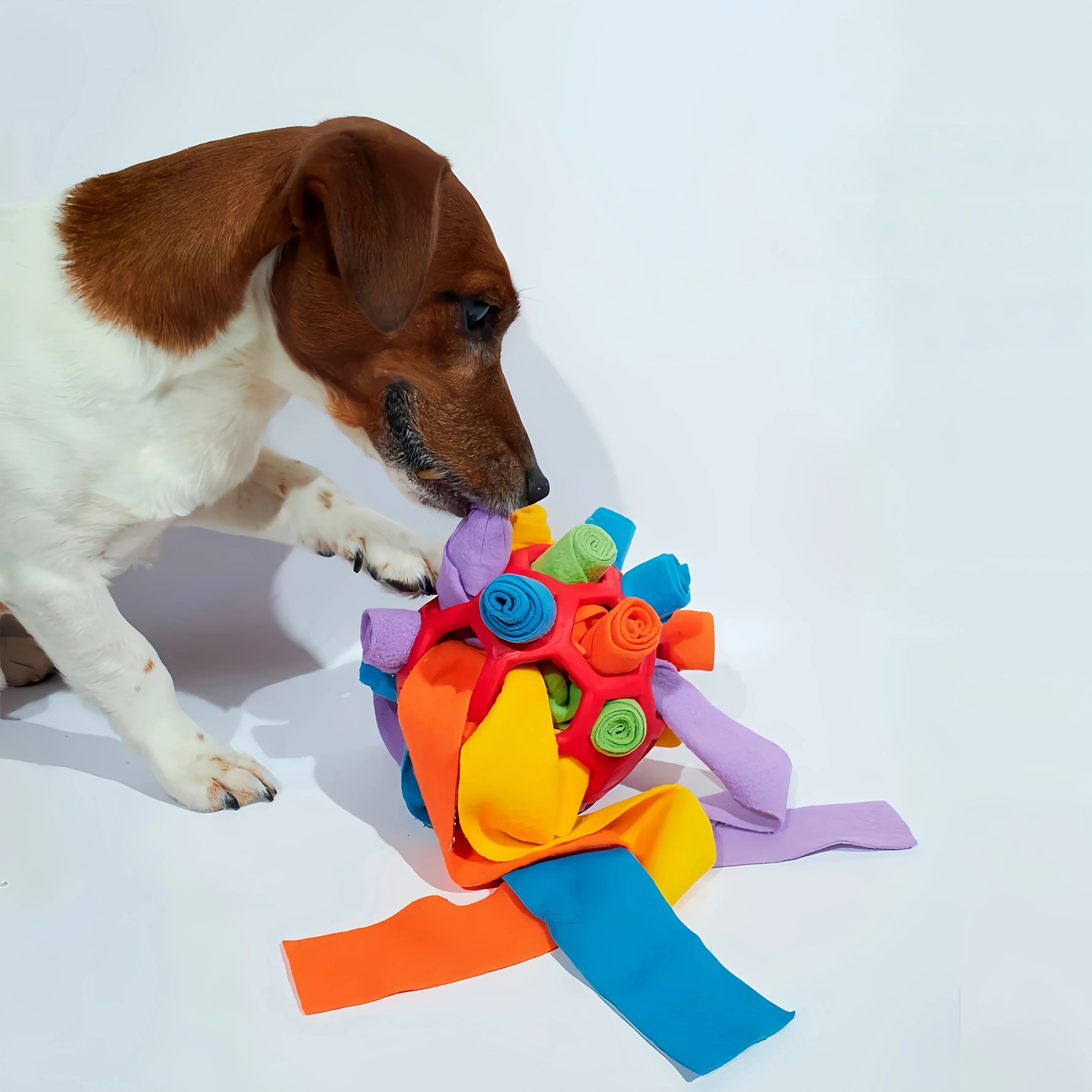 Balle de reniflage interactive pour chien – Jouet d’occupation anti-glouton
